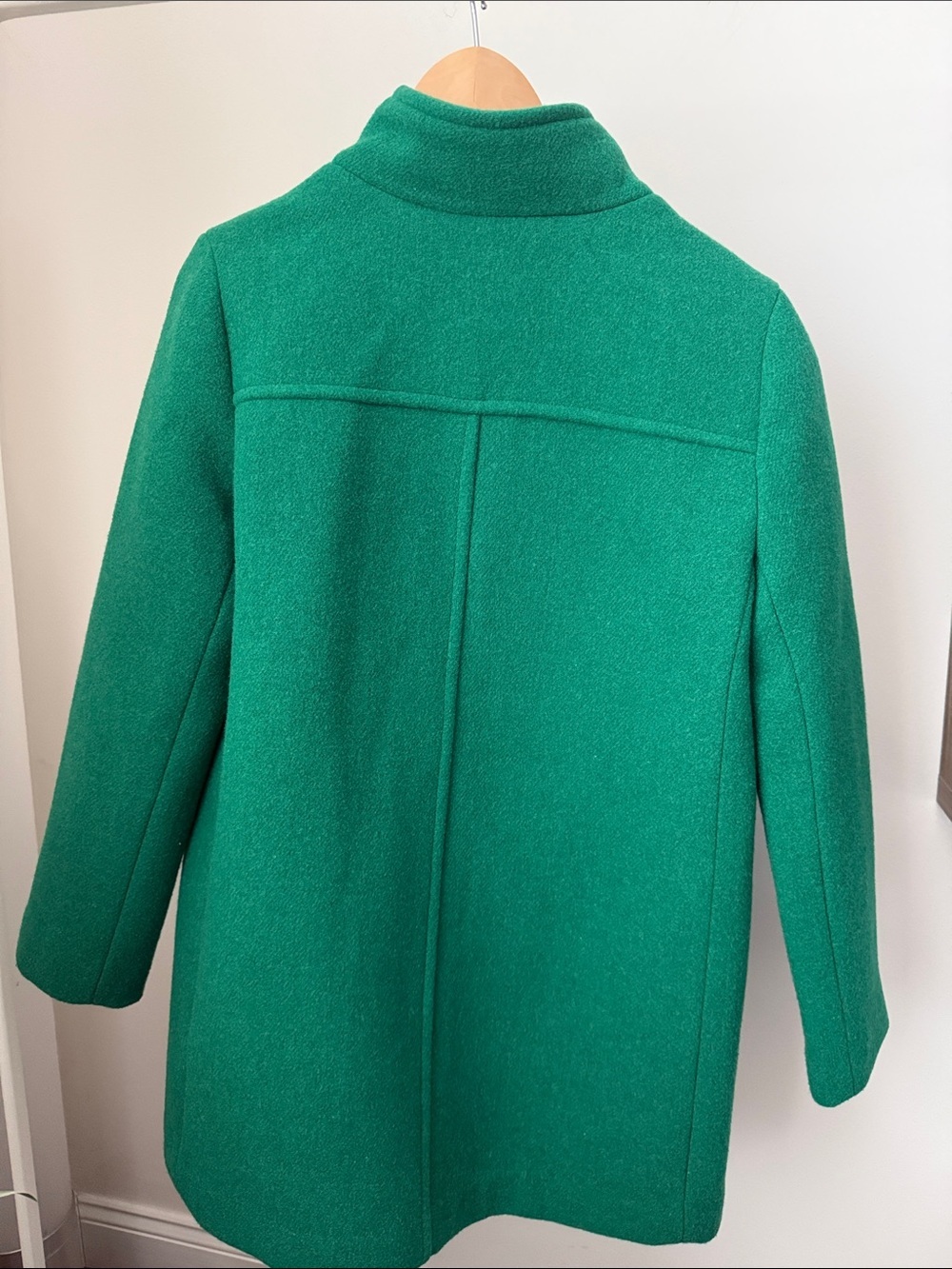 J. Crew Emerald Green Wool Zip-Front Pea Coat Size 6 - Picture 4 of 13